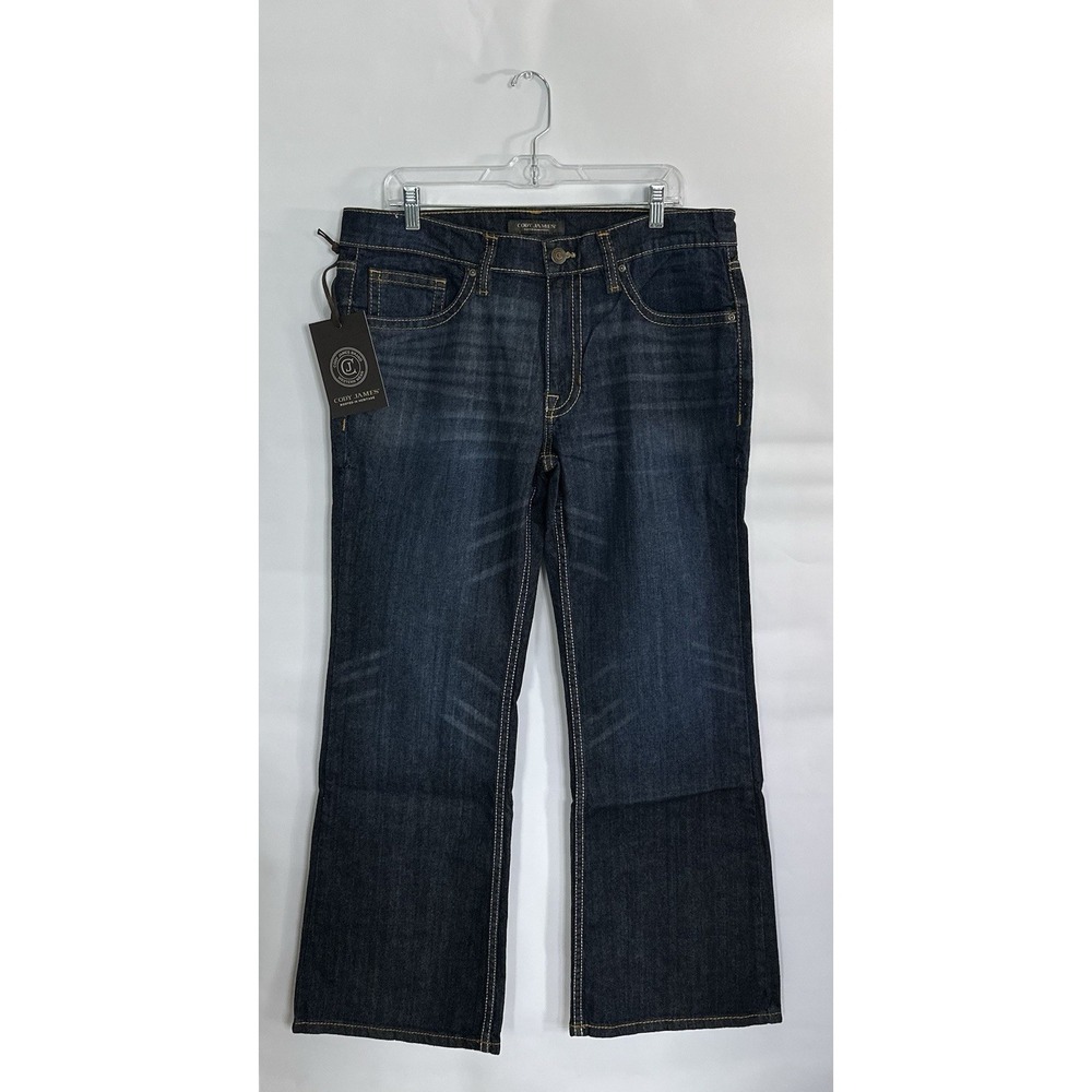 Cody James Duke Jeans 34x30 Relaxed Boot Cut Dark Wash Western Denim NWT